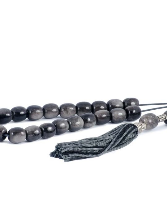 Gray Obsidian Gemstone Greek Komboloi Worry Beads