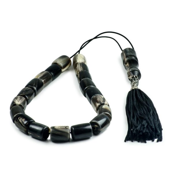 Dark Gray Antlers Greek Worry Beads Komboloi Prayer Beads