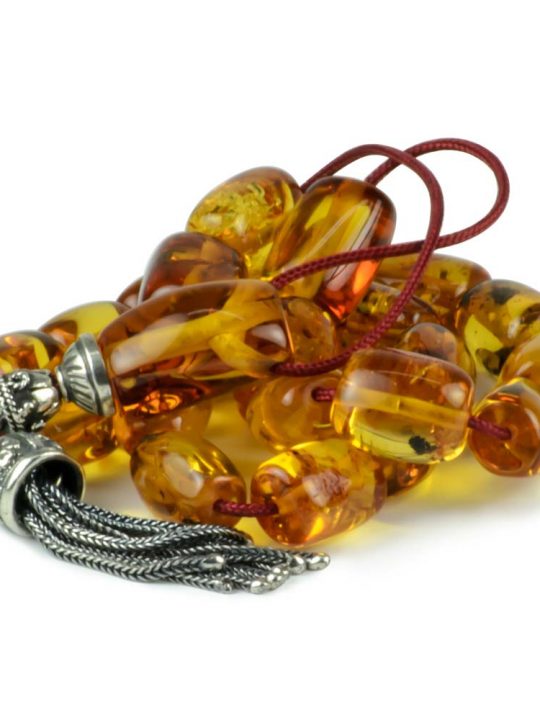 Natural Raw Baltic Amber Stone Greek Worry Beads Komboloi