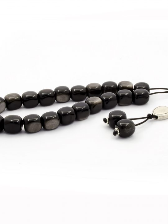 Black Obsidian Greek Komboloi Worry Beads