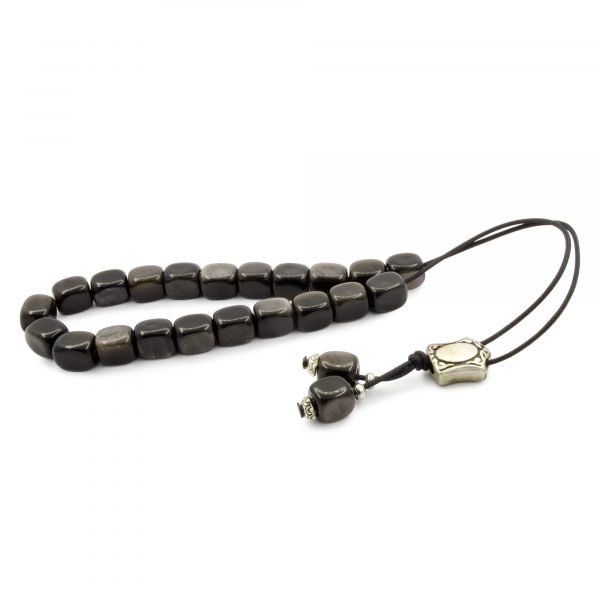 Small Beads Black Obsidian Greek Komboloi Worry Beads
