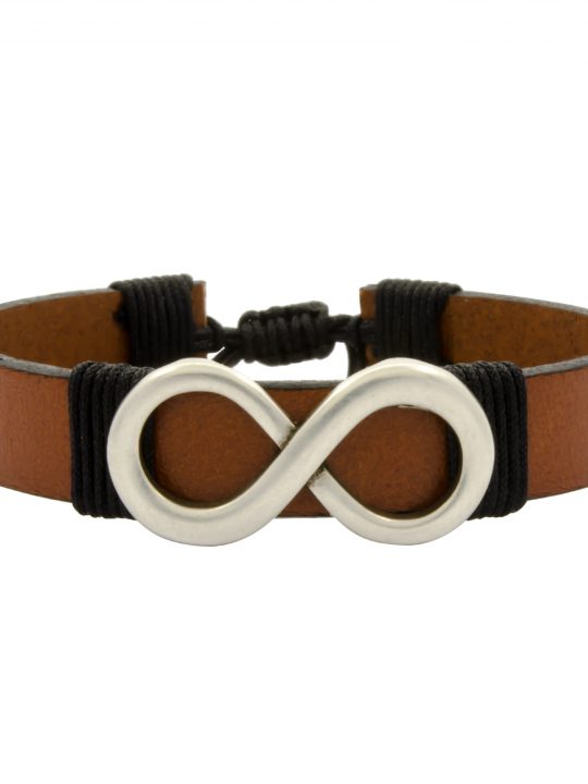 Infinity Charm Bracelet Unisex Brown Leather Bracelet Friendship Bracelet