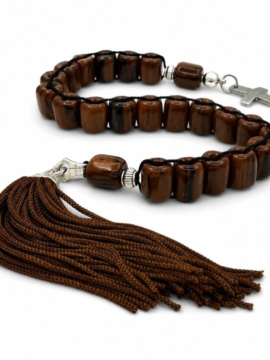Brown Obsidian Armenian Tasbih, Gemstone Worry Beads